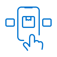 a moving box on a phone screen